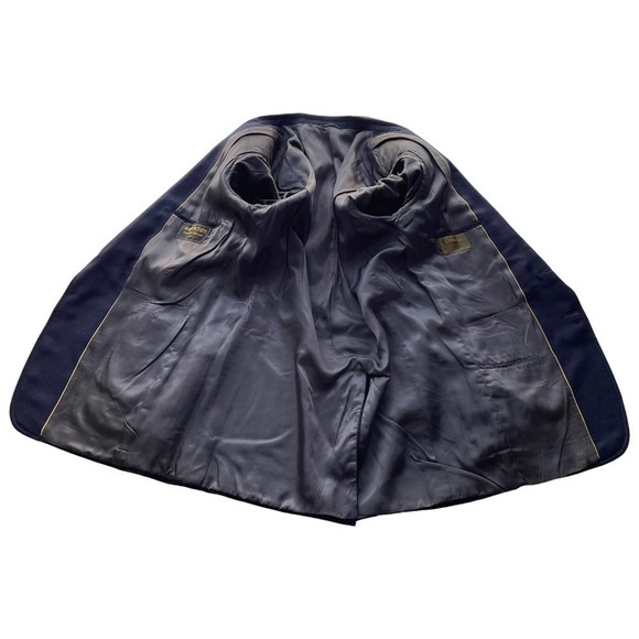 Harry Rosen Suit Jacket Blazer Navy Blue 42L Sport Coat Vintage Cambridge - Picture 8 of 12